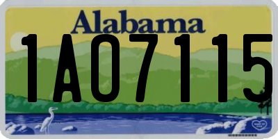 AL license plate 1AO7115