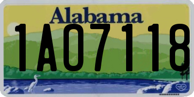 AL license plate 1AO7118