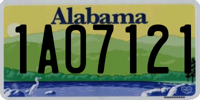 AL license plate 1AO7121