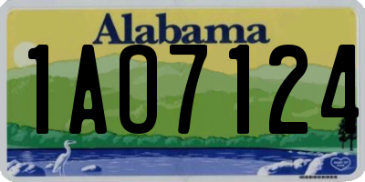 AL license plate 1AO7124