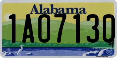AL license plate 1AO7130