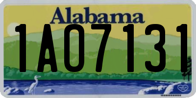 AL license plate 1AO7131