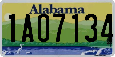 AL license plate 1AO7134