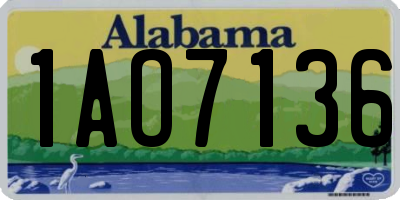 AL license plate 1AO7136