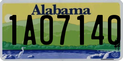 AL license plate 1AO7140