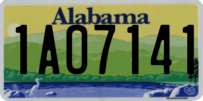 AL license plate 1AO7141