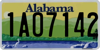 AL license plate 1AO7142