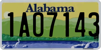 AL license plate 1AO7143