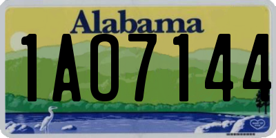 AL license plate 1AO7144