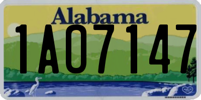 AL license plate 1AO7147