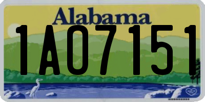 AL license plate 1AO7151