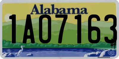 AL license plate 1AO7163