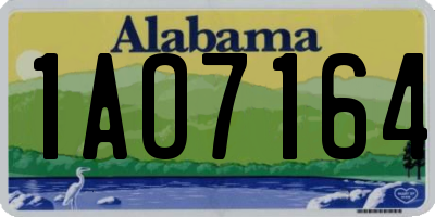 AL license plate 1AO7164