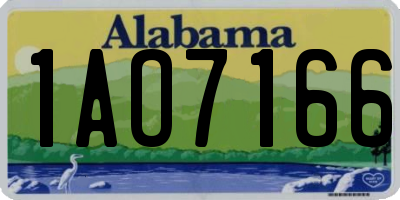 AL license plate 1AO7166