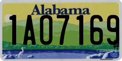 AL license plate 1AO7169