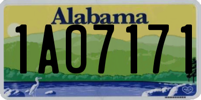 AL license plate 1AO7171