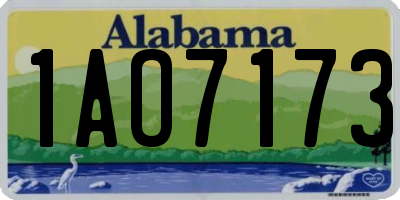 AL license plate 1AO7173