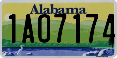 AL license plate 1AO7174