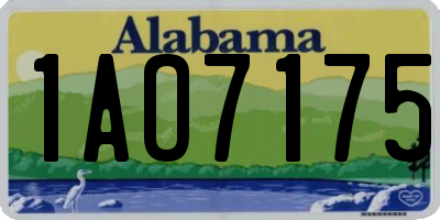 AL license plate 1AO7175