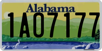 AL license plate 1AO7177