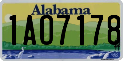 AL license plate 1AO7178
