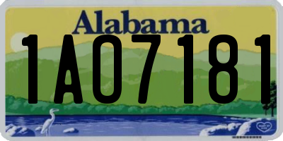 AL license plate 1AO7181