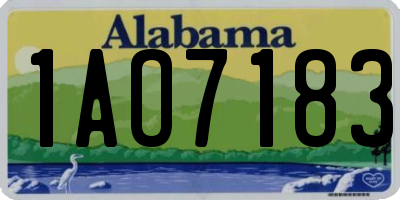 AL license plate 1AO7183