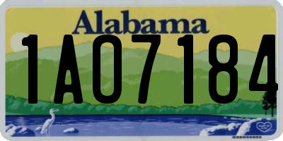 AL license plate 1AO7184