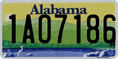 AL license plate 1AO7186