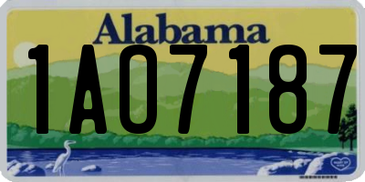 AL license plate 1AO7187