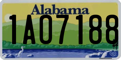 AL license plate 1AO7188