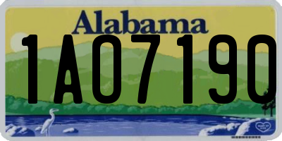 AL license plate 1AO7190