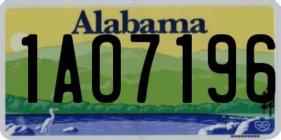 AL license plate 1AO7196