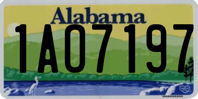 AL license plate 1AO7197