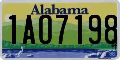 AL license plate 1AO7198