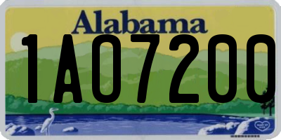 AL license plate 1AO7200