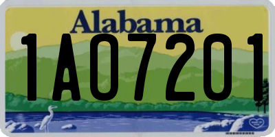 AL license plate 1AO7201