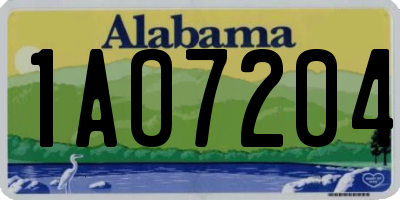 AL license plate 1AO7204