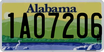 AL license plate 1AO7206