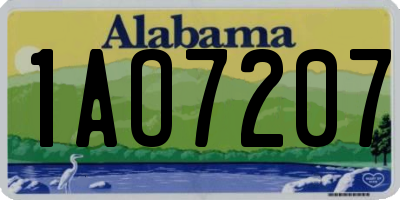 AL license plate 1AO7207