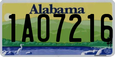 AL license plate 1AO7216