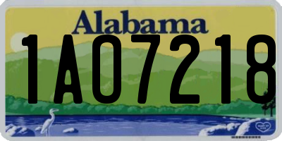 AL license plate 1AO7218