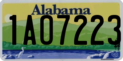 AL license plate 1AO7223
