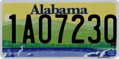 AL license plate 1AO7230