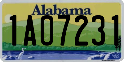 AL license plate 1AO7231