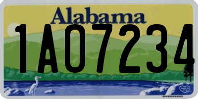 AL license plate 1AO7234