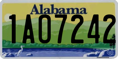 AL license plate 1AO7242