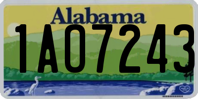 AL license plate 1AO7243