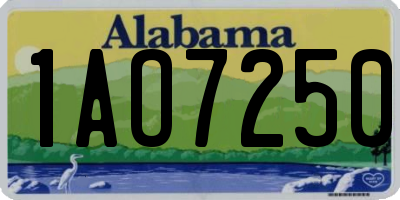 AL license plate 1AO7250