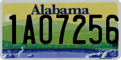 AL license plate 1AO7256